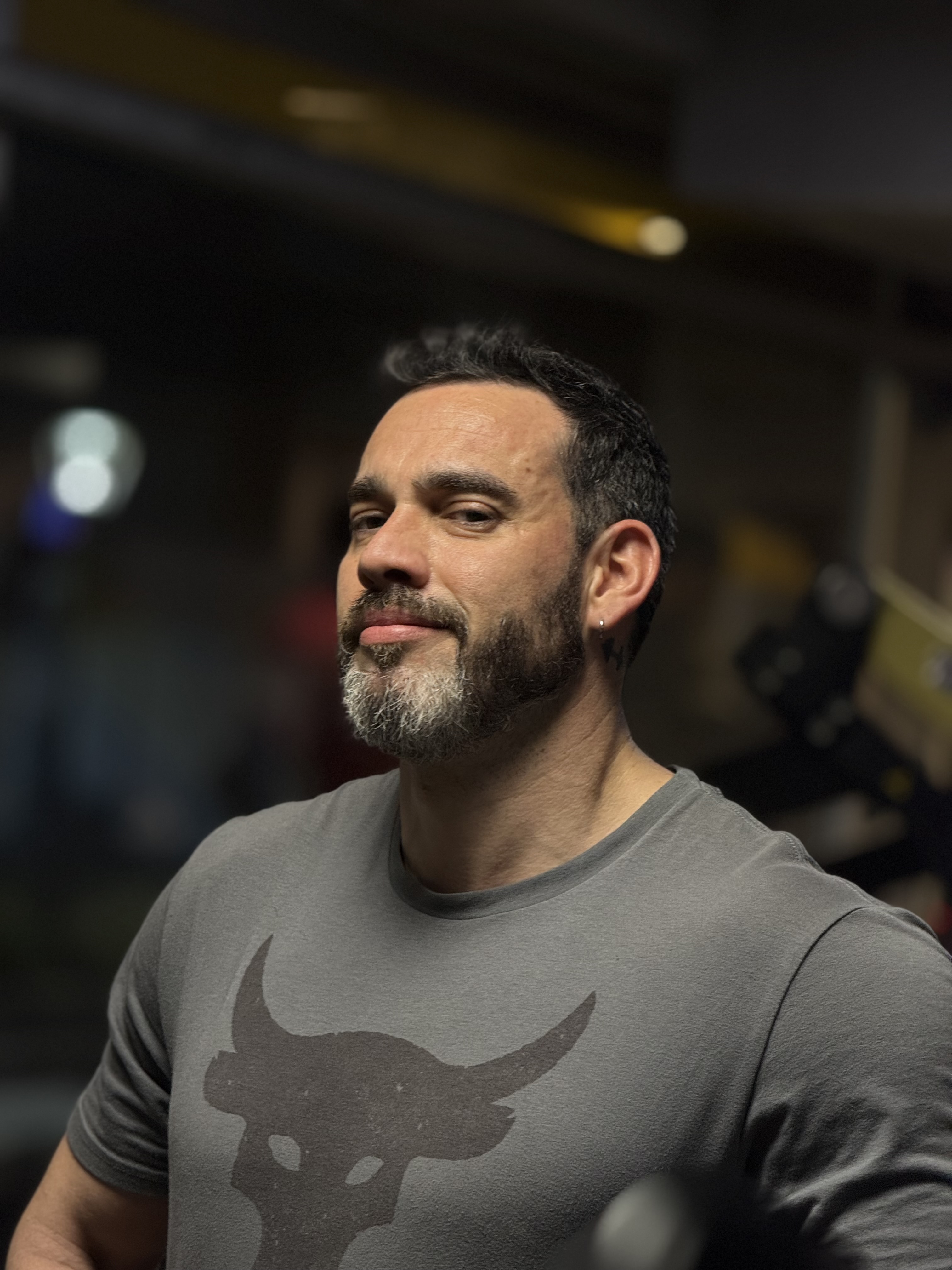 Retrato de Choval en el gimnasio